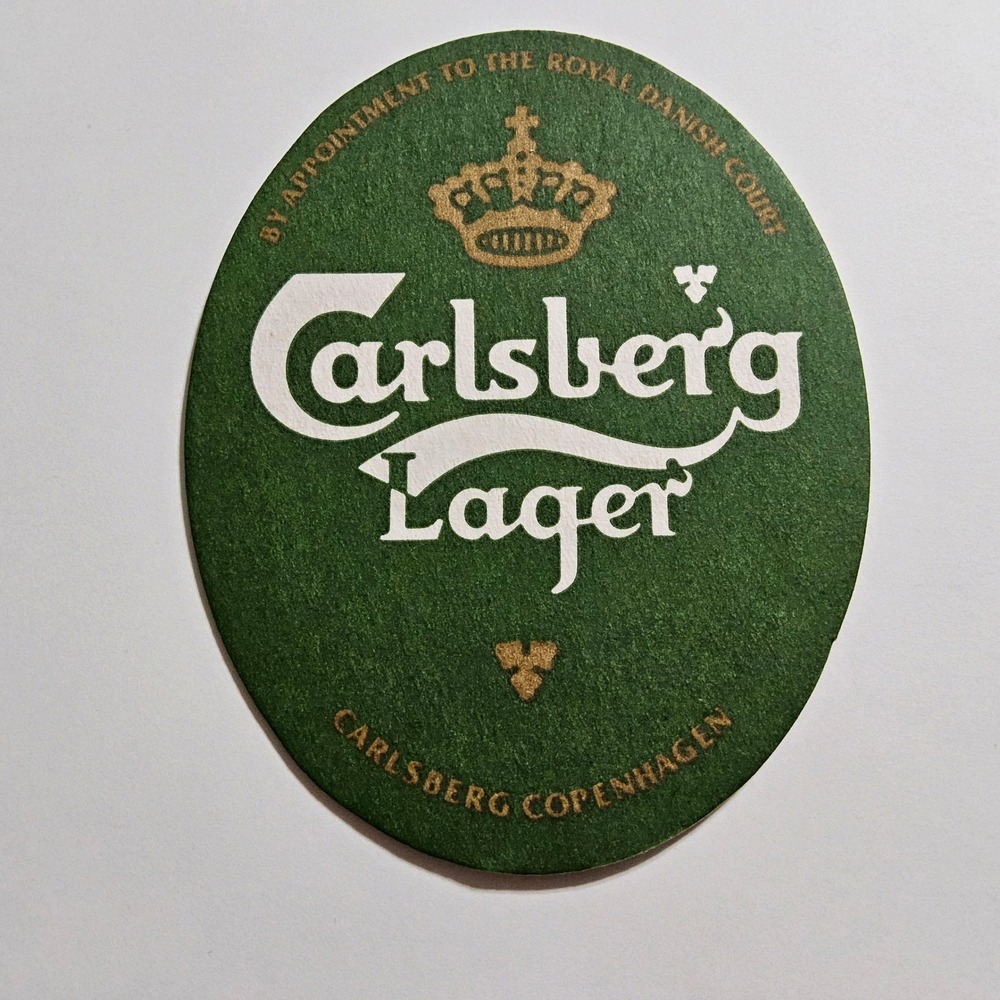 Carlsberg Lager Beer Coaster‎ Barware Advertising Copenhagen Danish Court